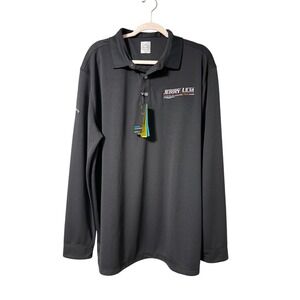 Callaway Golf Shirt Mens XL Opti-Dri Mens Polo Black Long Sleeve DODGE JEEP RAM